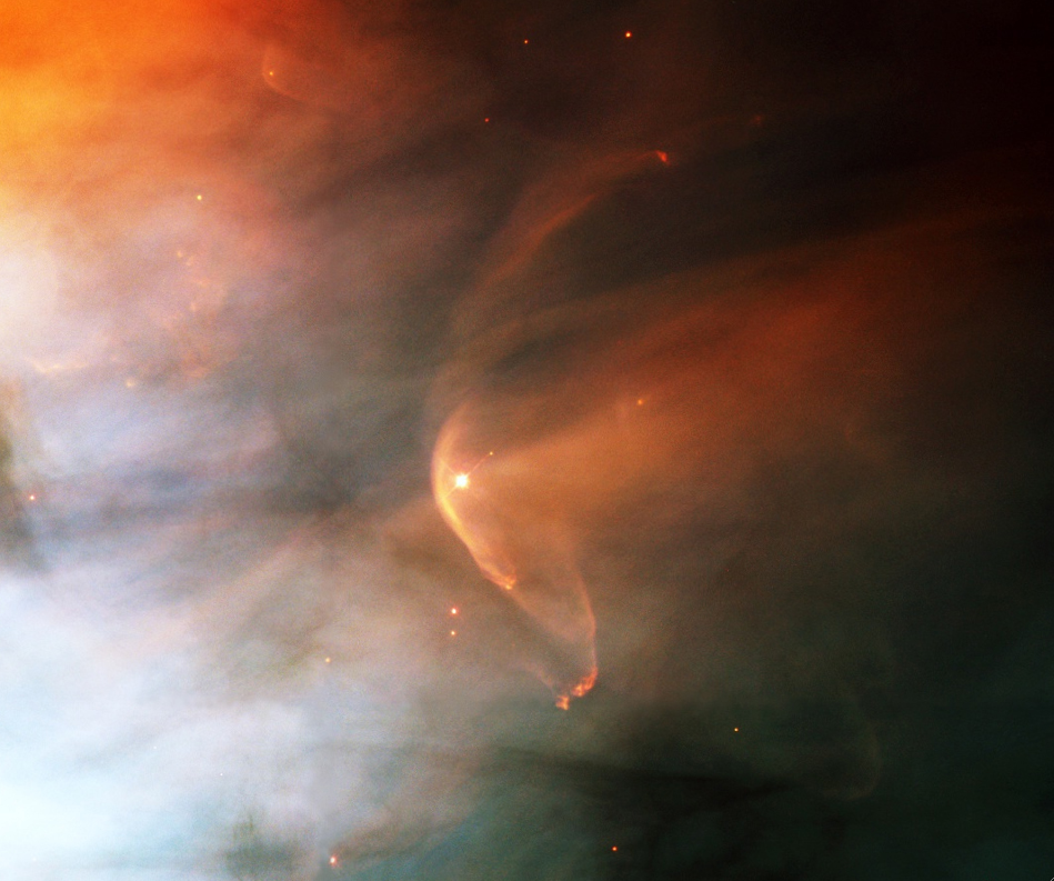 Bow shock around very young star LL Ori. The Chinese heliosphere probes would study such regions.