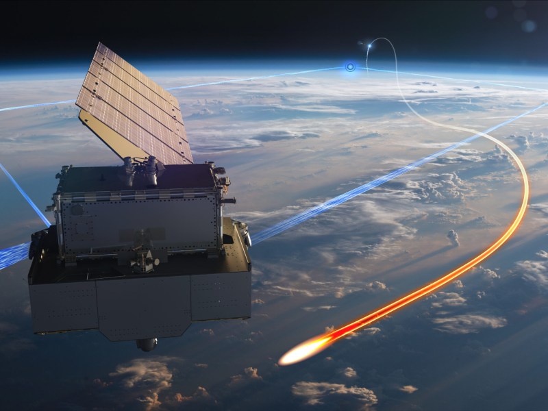 Rendering of L3Harris' Tracking Layer Tranche 2 missile-tracking satellites for the Space Development Agency. Credit: L3Harris