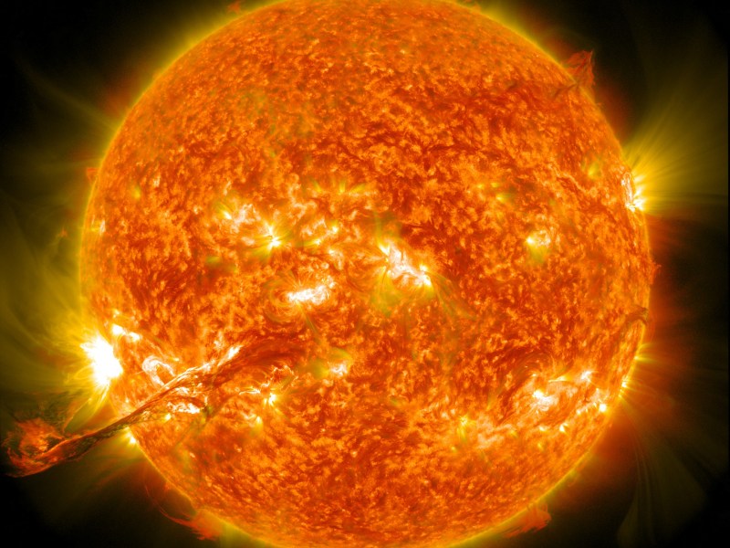 A coronal mass ejection from August, 2012. Credit: NASA/GSFC/SDO