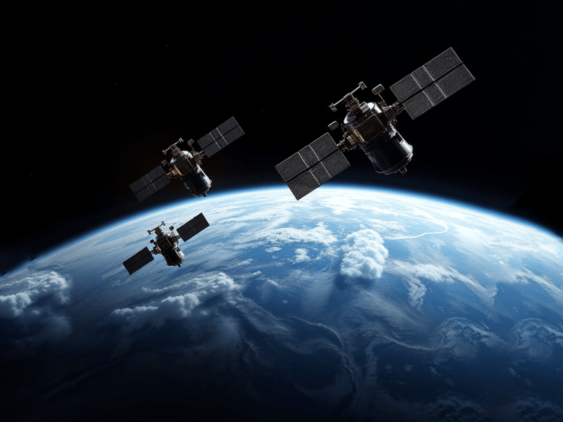 Image of Earth observation satellites generated by DALL-E.
